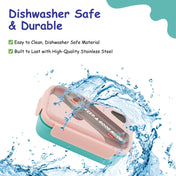 Adore Kids Meal! The Stainless Steel Lunch Box with Inner Box and Steel Spoon -Pink