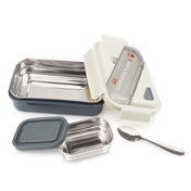 Adore Kids Meal! The Stainless Steel Lunch Box with Inner Box and Steel Spoon - Brown