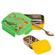 Adore Good Food! The Stainless Steel Lunch box with inner box and steel spoon - Yellow