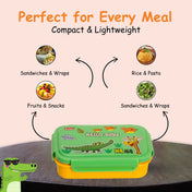 Adore Good Food! The Stainless Steel Lunch box with inner box and steel spoon - Yellow