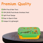 Adore Good Food! The Stainless Steel Lunch box with inner box and steel spoon - Yellow