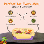 Adore Good Food! The Stainless Steel Lunch box with inner box and steel spoon - Purple