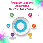 Adore Luscious Jumbo Water Filled EVA Teether- Big Ring Blue