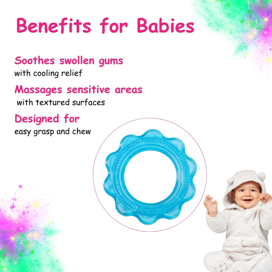 Adore Luscious Jumbo Water Filled EVA Teether- Big Ring Blue