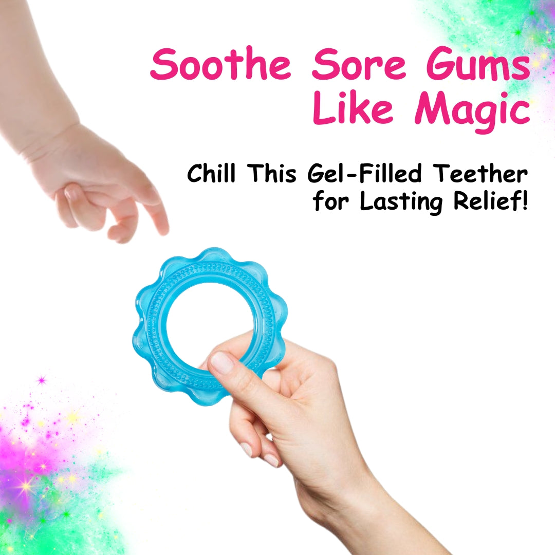 Adore Luscious Jumbo Water Filled EVA Teether- Big Ring Blue