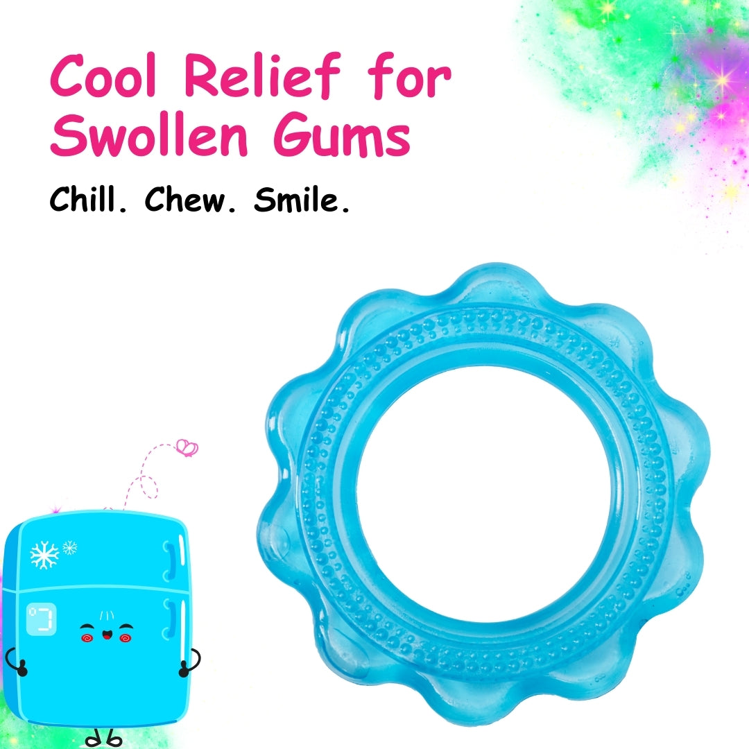 Adore Luscious Jumbo Water Filled EVA Teether- Big Ring Blue