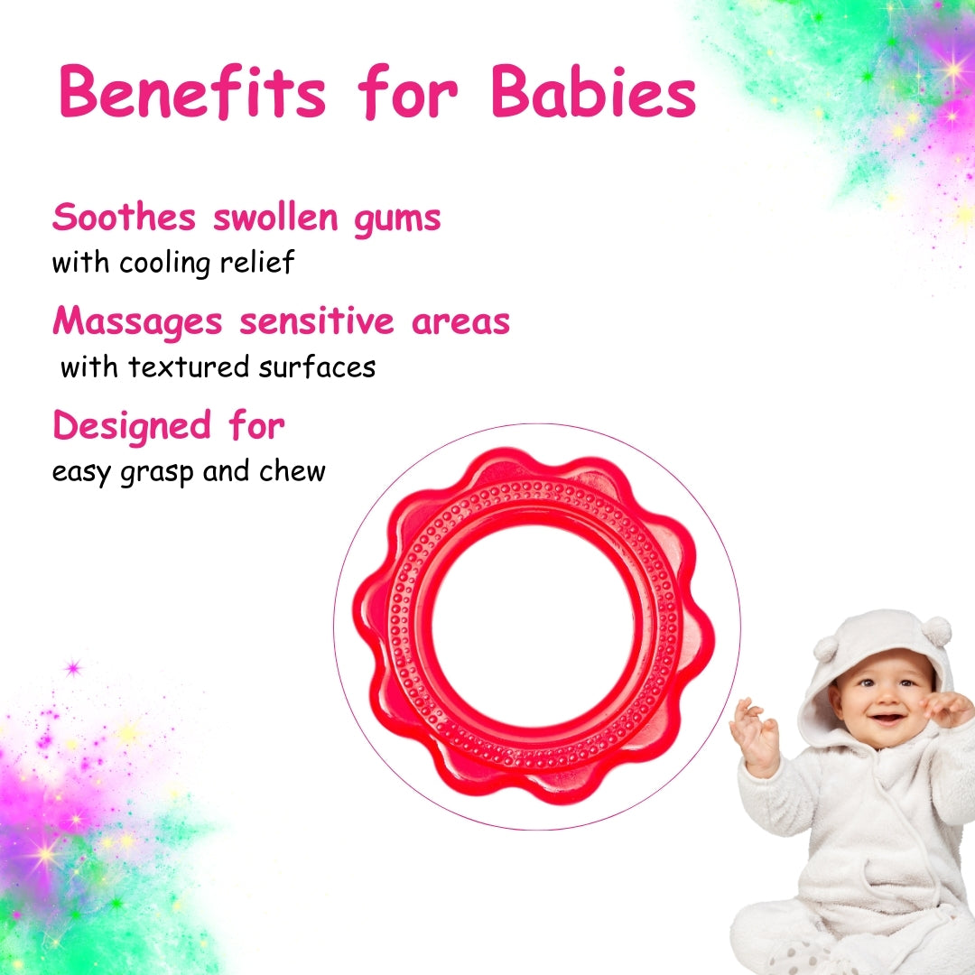 Adore Luscious Jumbo Water Filled EVA Teether- Big Ring Red