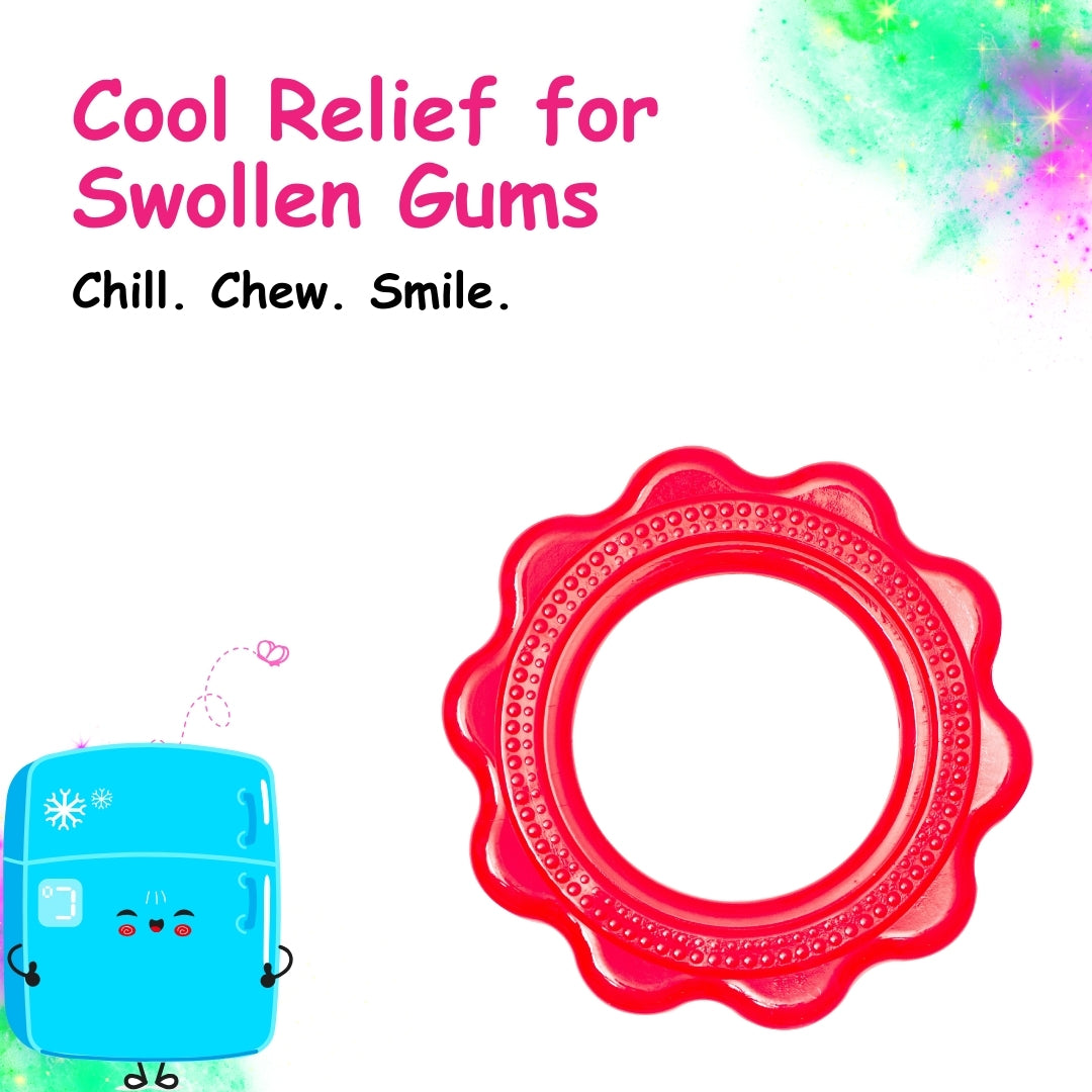 Adore Luscious Jumbo Water Filled EVA Teether- Big Ring Red