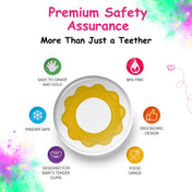 Adore Luscious Jumbo Water Filled EVA Teether- Big Ring Yellow