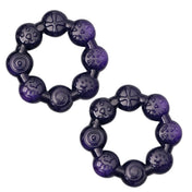Adore Luscious Water Filled EVA Teether- Beads Dark Purple- 2pack