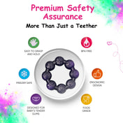 Adore Luscious Water Filled EVA Teether- Beads Dark Purple- 2pack