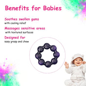 Adore Luscious Water Filled EVA Teether- Beads Dark Purple- 2pack