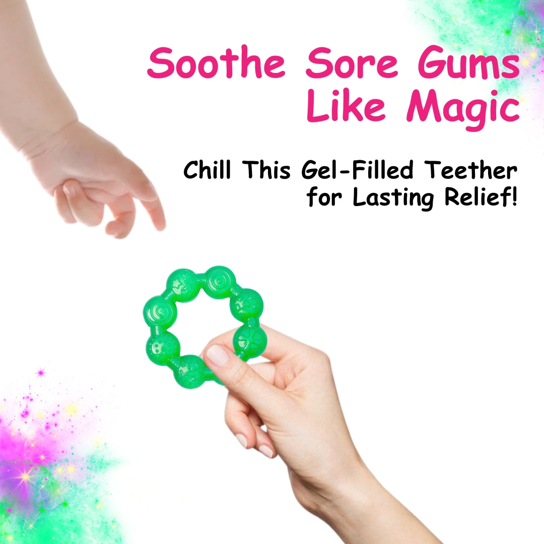 Adore Luscious Water Filled EVA Teether- Beads Green- 2pack