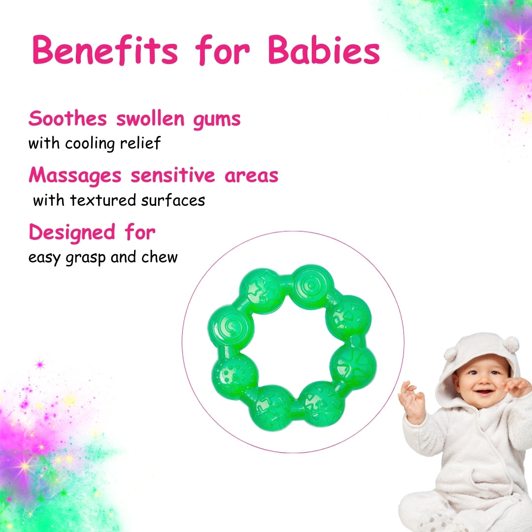 Adore Luscious Water Filled EVA Teether- Beads Green- 2pack