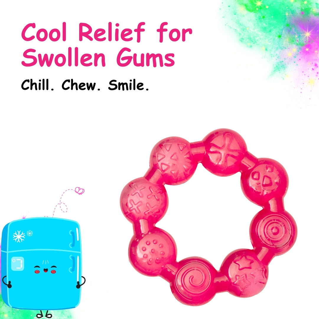 Adore Luscious Water Filled EVA Teether- Beads Red- 2pack