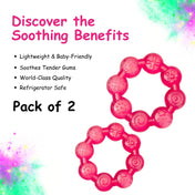 Adore Luscious Water Filled EVA Teether- Beads Red- 2pack