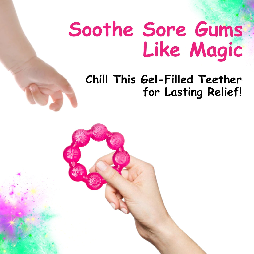 Adore Luscious Water Filled EVA Teether- Beads Pink 2pack