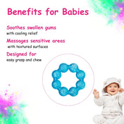 Adore Luscious Water Filled EVA Teether- Beads Blue- 2pack