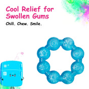 Adore Luscious Water Filled EVA Teether- Beads Blue- 2pack