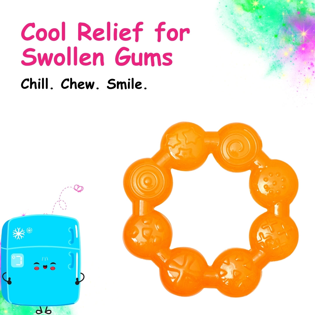 Adore Luscious Water Filled EVA Teether- Beads Orange 2pack