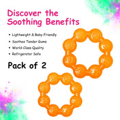 Adore Luscious Water Filled EVA Teether- Beads Orange 2pack