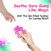 Adore Luscious Water Filled EVA Teethers- Pink Teddy -2pack