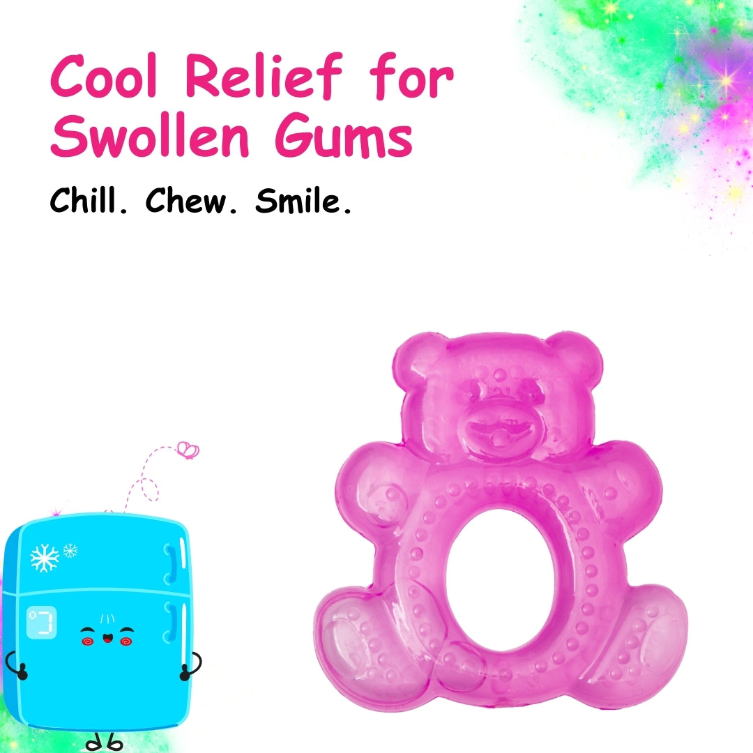 Adore Luscious Water Filled EVA Teethers- Pink Teddy -2pack