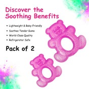 Adore Luscious Water Filled EVA Teethers- Pink Teddy -2pack