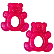 Adore Luscious Water Filled EVA Teethers- Dark Pink Teddy-2pack