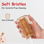 Adore Mama Bear 3 in 1 Silicon Bottle Cleaning Brush Kit- Brown