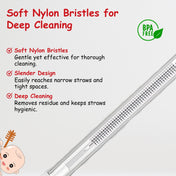 Adore Mama Bear 3 in 1 Silicon Bottle Cleaning Brush Kit- Brown