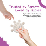 Adore Tusk Pro Silicon Teether - Hi 5 Theme Cream