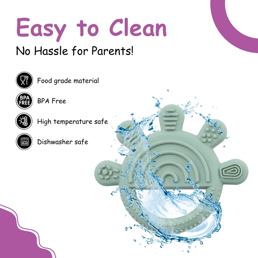 Adore Tusk Pro Silicon Teether - Hi 5 Theme Green