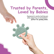 Adore Tusk Pro Silicon Teether - Hi 5 Theme Green