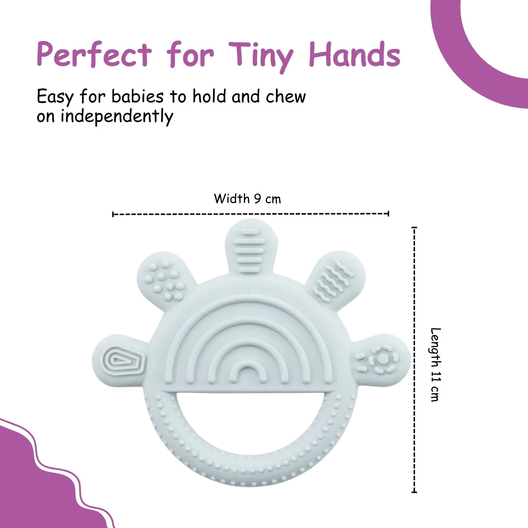 Adore Tusk Pro Silicon Teether - Hi 5 Theme Blue