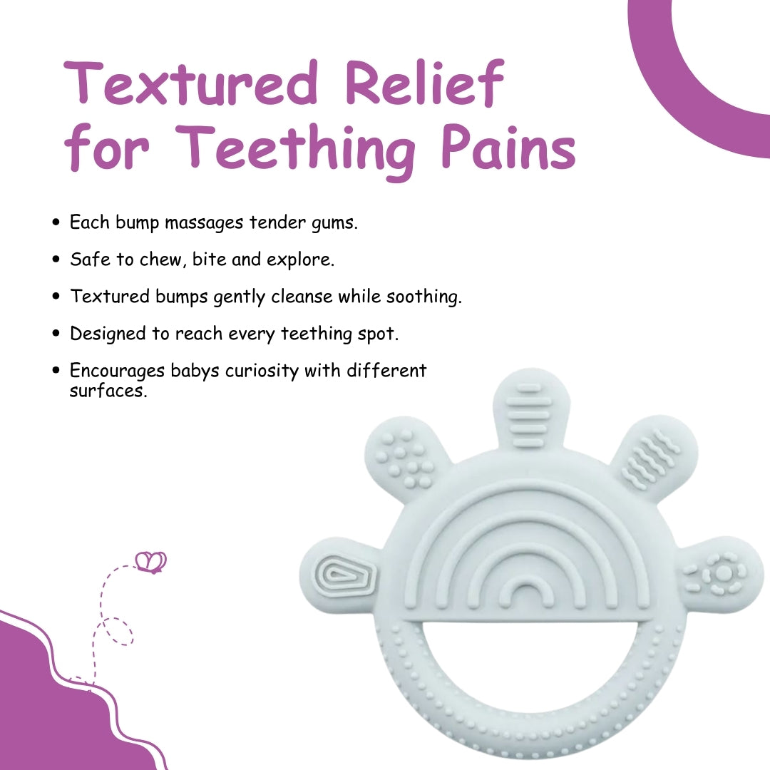 Adore Tusk Pro Silicon Teether - Hi 5 Theme Blue