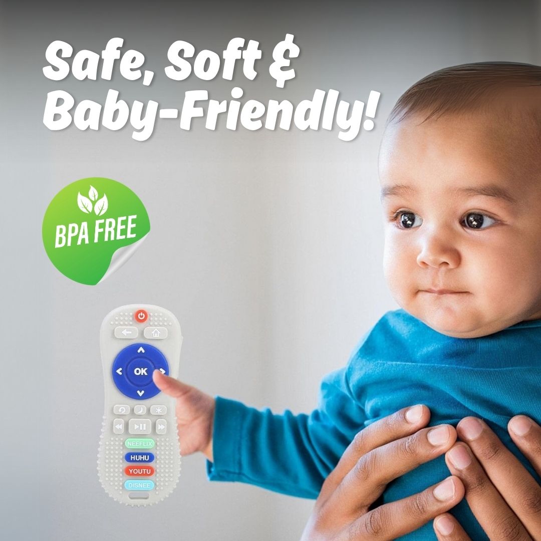 Adore Tusk Pro Silicon Teether - Remote Theme Grey