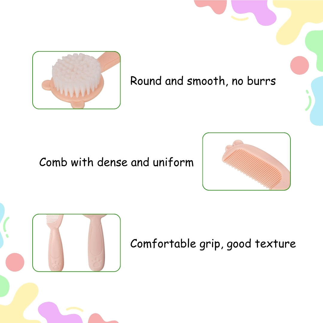 Adore Ted- The Teddy Design Brush and Comb set- Beige