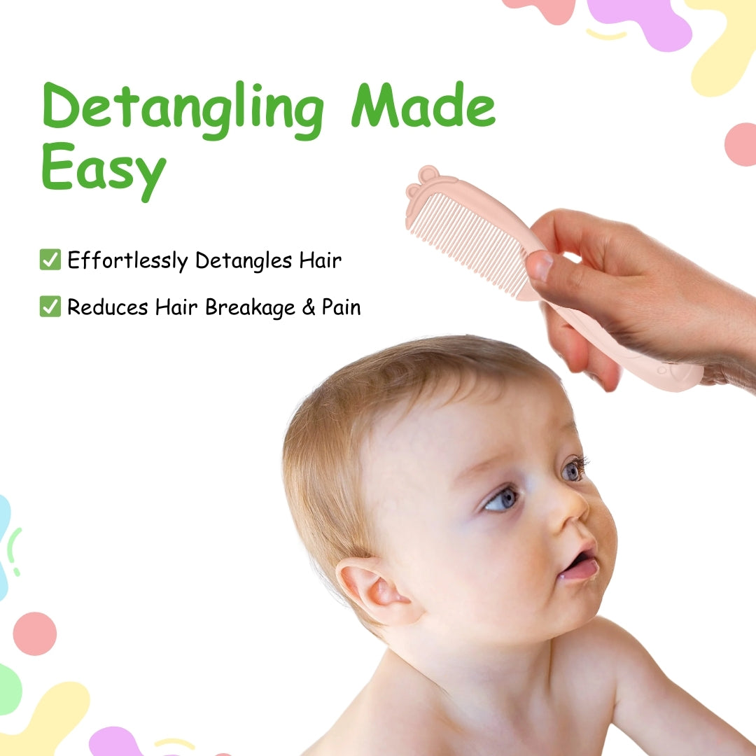 Adore Ted- The Teddy Design Brush and Comb set- Beige