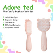 Adore Ted- The Teddy Design Brush and Comb set- Beige
