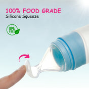 Adore Mr.Bear Baby Premium Silicon Squeeze Feeder with Cap & Storage Case- 100ml- Blue
