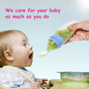 Adore Mr.Bear Baby Premium Silicon Squeeze Feeder with Cap & Storage Case- 100ml- Blue