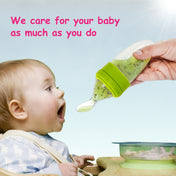 Adore Mr.Bear Baby Premium Silicon Squeeze Feeder with Cap & Storage Case- 100ml- Green