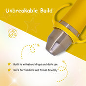 Adore Yolo! The 3 in 1 Wideneck Stainless Steel Feeding Bottle with Silicon Sleeve- 250ml - Yellow
