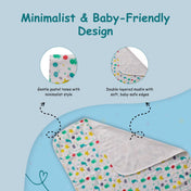 Adore Pro SPRING! The Premium Organic Muslin Multipurpose Baby Towel cum Blanket - 75*75 cms - Under Ocean Theme