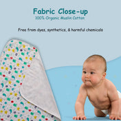 Adore Pro SPRING! The Premium Organic Muslin Multipurpose Baby Towel cum Blanket - 75*75 cms - Under Ocean Theme