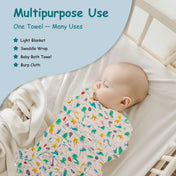 Adore Pro SPRING! The Premium Organic Muslin Multipurpose Baby Towel cum Blanket - 75*75 cms - Under Ocean Theme