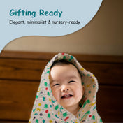 Adore Pro SPRING! The Premium Organic Muslin Multipurpose Baby Towel cum Blanket - 75*75 cms - Under Ocean Theme