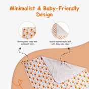 Adore Pro SPRING! The Premium Organic Muslin Multipurpose Baby Towel cum Blanket - 75*75 cms - Busy Bunny Theme