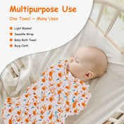 Adore Pro SPRING! The Premium Organic Muslin Multipurpose Baby Towel cum Blanket - 75*75 cms - Busy Bunny Theme